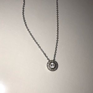 Sterling Silver Circle Bling Necklace